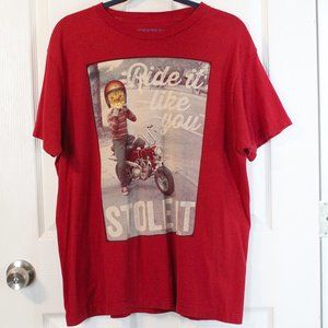 Tony Hawk Cat Graphic Red T-shirt